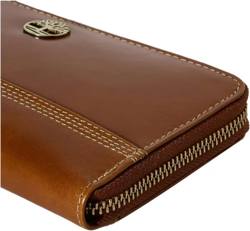 Vista 4 de Timberland Cartera de cuero RFID con cremallera alrededor de la cartera con correa para la muñeca