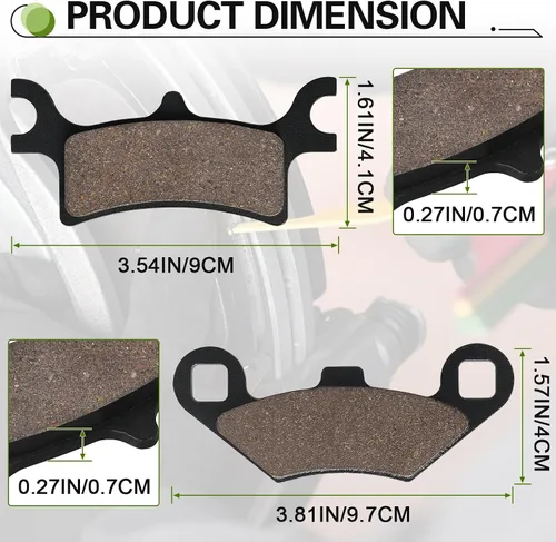 Vista 3 de LOCOPOW Pastillas de freno para Polaris Sportsman 450 400 500 600 700 800 2x4 4x4, Scrambler 400 500, Magnum 500 330 325, Trail Blazer 330 250
