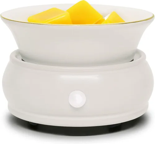 Vista 7 de Calentador de velas con temporizador – Calentador eléctrico de cerámica perfumada para derretir cera 4 en 1, quemador de velas 4 en 1, temporizador