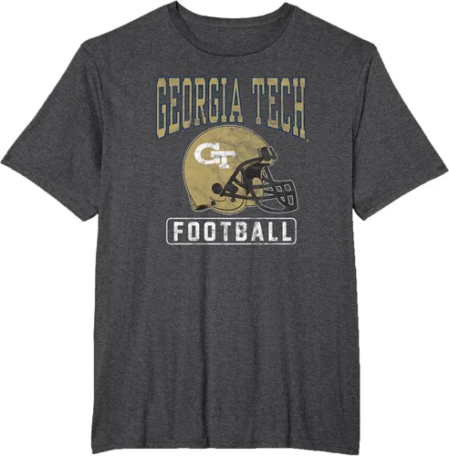 Vista 10 de Georgia Tech Yellow Jackets - Camiseta con casco de fútbol, Negro