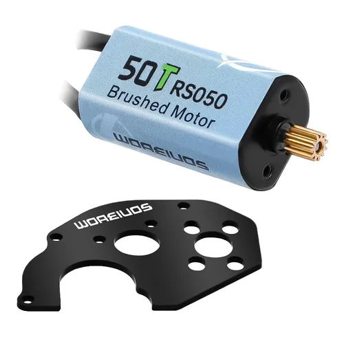 Vista 7 de Motor RC 050 50T Motor cepillado con caja de cambios de transmisión de aleación de aluminio para Axial SCX24 AXI00002 AXI00001 AXI90081 AXI00006 Azul
