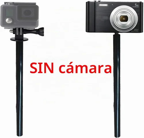 Vista 4 de Tubo de extensión de metal para trípode de barra de extensión de poste ligero, accesorio extensor de poste - con rosca hembra de 1/4"-20 y rosca