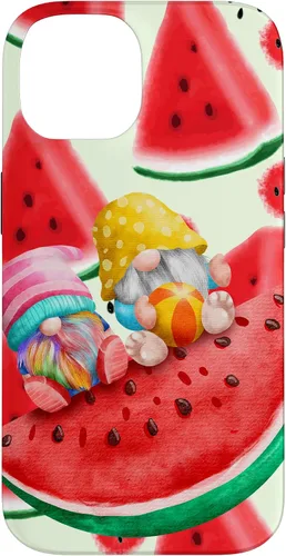 Vista 4 de Summertime with My Gnomies Watermelon Retro Beach Summer Case for iPhone 17