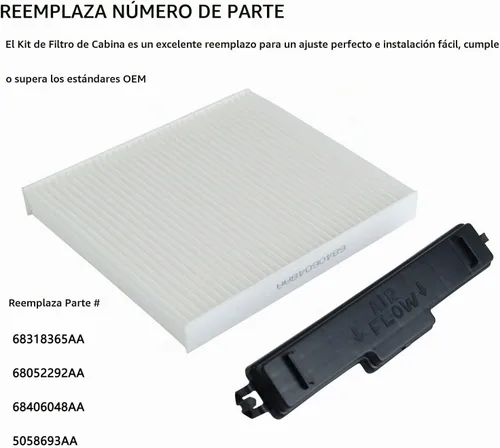 Vista 2 de 68406048AA Filtro de aire de cabina con puerta de acceso de filtro