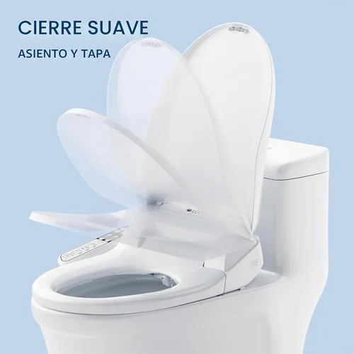 Vista 7 de Lotus Hygiene Systems ATS-500. Asiento para inodoro con tapa inteligente, climatizada con temperatura regulable. Color blanco.
