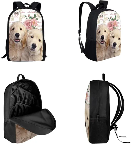 Vista 2 de STUOARTE Juego de mochila escolar para estudiantes con lonchera y bolsa para lápices, paquete de 3 mochilas para niños, bolsa grande para laptop