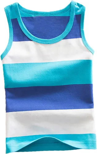 Vista 4 de Camisetas sin mangas de algodón suave para niños pequeños, paquete de 3