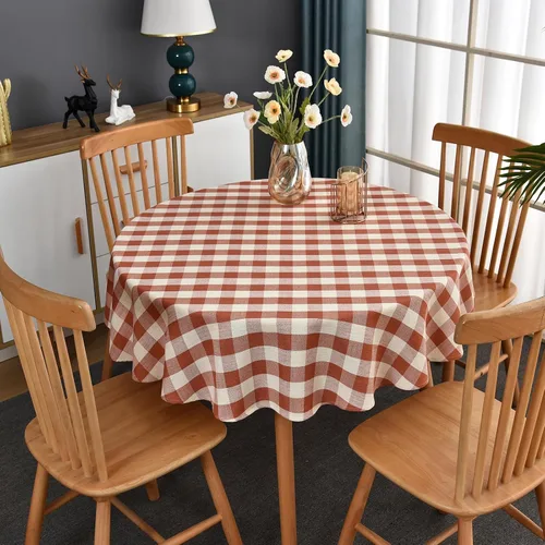Vista 38 de Mantel de Algodón Resistente para Mesa Cuadrada Estilo Granja Vintage Mantel Lavable Cobertura de Mesa Rústica (Gris, 52''x52'')