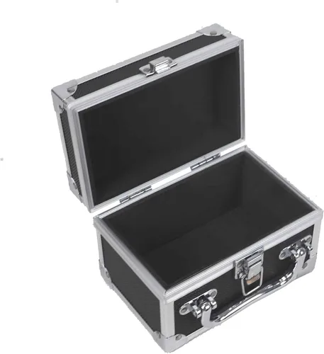 Vista 2 de Ursae Minoris Elite - Estuche de aluminio negro para juegos a prueba de EE. UU., sellos postales en sobres de vidrio y otros tesoros, tamaño compacto