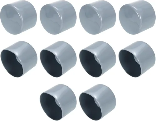 Vista 244 de uxcell 10 tapas de goma para extremos de 0.591 in de identificación, tapa de extremo redondo, protectores de rosca de tornillo, color negro