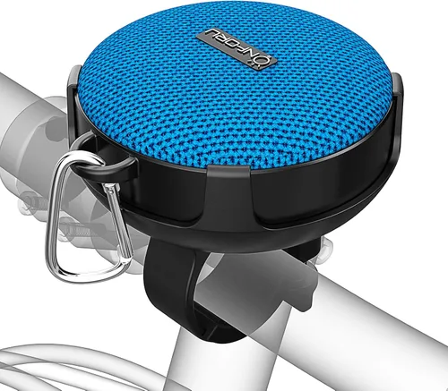 Vista 10 de Altavoz Bluetooth portátil Onforu para bicicleta, impermeable IP65, mini altavoces de ducha al aire libre para viajes, altavoz inalámbrico