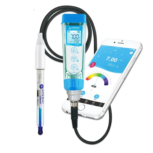Vista 18 de Apera Instruments PH60Z-MS Kit de Probador de Medidor de pH Inteligente Portátil con Electrodo de pH Semi-Micro LabSen 246-5 ATC para Medición de pH