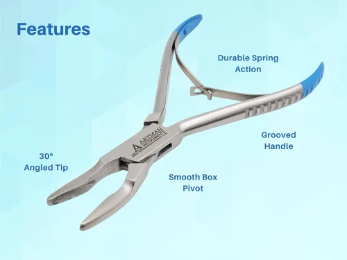 Vista 3 de ARTMAN INSTRUMENTS Blumenthal Bone Rongeur - Instrumento dental quirúrgico de punta curva de 30 grados, acero inoxidable, autoclavable, resistente