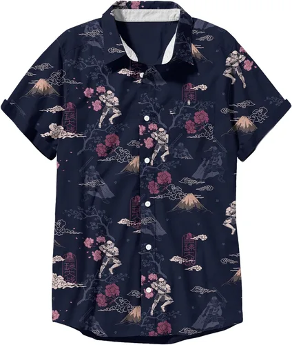 Vista 3 de Star Wars Camisa con botones de Star Wars para hombre