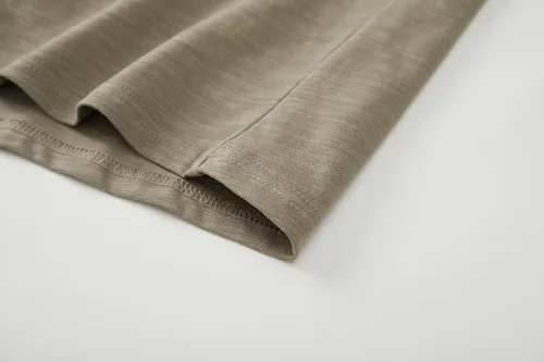 Vista 7 de KLIEGOU - Camiseta de cuello redondo para hombre, 100 % algodón, ajuste holgado, gruesa, de peso pesado