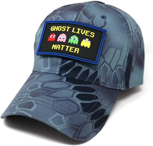 Vista 2 de Parche táctico de goma de PVC Ghost Lives Matter Parodia inspirada en juegos retro Divertido parche de moral