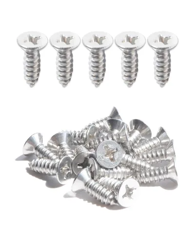 Vista 22 de IMScrews 100 tornillos de madera Phillips de cabeza plana inoxidable #4 x 1-1/4" (32mm) 18-8 (304) tornillos autorroscantes avellanados de acero