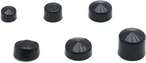 Vista 3 de MT247-002-BK - Tapas de pernos negros compatibles con Harley Road King Twin Cam Flh 1996-2006