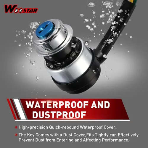 Vista 5 de WOOSTAR Interruptor de llave de encendido de 5 pines para 50cc 70cc 90cc 110cc 125cc 150cc 200cc 250cc dune Buggy Go Kart ATV 4 Wheeler Quad