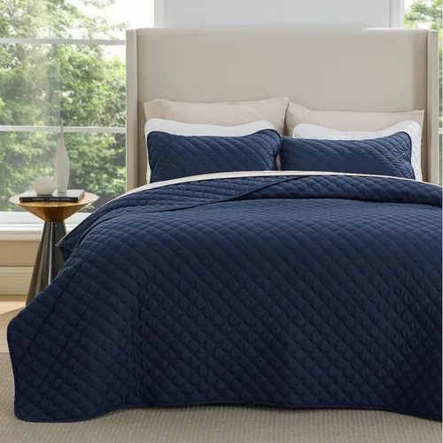 Vista 20 de Bedsure Quilts Twin Size - Lightweight Bedspreads Twin Size with Basket Weave Pattern, Soft Quilt Bedding Set, Grey Comforter Set Coverlet for All
