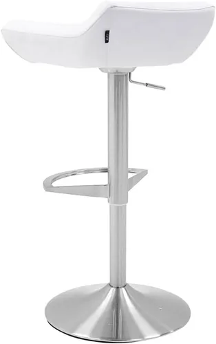 Vista 5 de ZURI White Ray Taburete giratorio sin brazos de altura ajustable