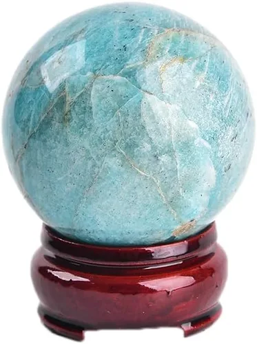 Vista 142 de JIC Gem Piedra Natural de Jaspe Africano Cristal de Curación Esfera Adivinación Bola de Piedra Preciosa, Feng Shui Reiki Aura Decoración