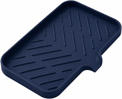 Vista 47 de MicoYang Jaboneras de Baño de Silicona con Boquilla de Drenaje - Organizador de Fregadero de Baño y Cocina, Soporte para Esponja, Bandeja de Jabón