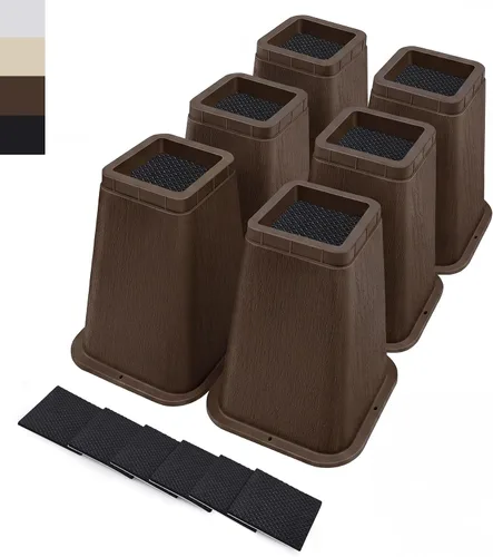 Vista 32 de ANNKUT Elevadores de cama resistentes de 6 pulgadas, elevadores de muebles para escritorio, silla, mesa o sofá, elevadores de sofá, soporta hasta