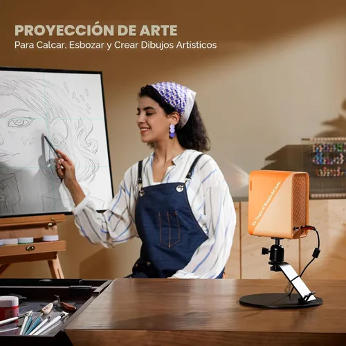 Vista 2 de Caydo Proyector de arte P1 para artistas, aplicación de dibujo exclusiva Ámbar y miel