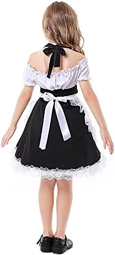 Vista 2 de Vestido de cosplay de lolita para niños y niñas con hombros descubiertos vestidos cortos de Halloween
