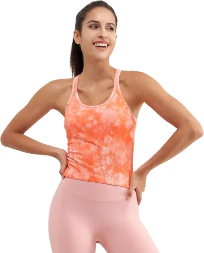 Vista 50 de sphinx cat - Camiseta corta de entrenamiento para mujer, camiseta sin mangas, acanalada, con espalda cruzada y brasier integrado