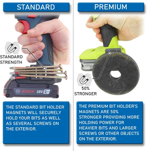 Vista 3 de Halberd Portabrocas Magnético Estándar, Ajuste Universal para Clip de Cintura, Tornillo con Fuerte Imán de Neodimio para Milwaukee, DeWalt, Ridgid
