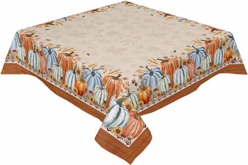 Vista 17 de Mantel rectangular de Acción de Gracias, mantel rectangular de calabaza naranja de 60 x 102 pulgadas, manteles de hojas de arce otoñales, mantel