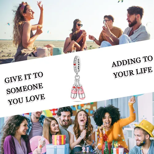 Vista 123 de LNQOBU Happy Life - Colgante para pulseras de abalorios, plata de ley 925 para mujer (con un espaciador de cuentas)