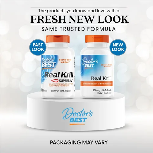 Vista 2 de Doctor's Best Aceite de Krill Real de 350 mg Suplemento para hombres y mujeres – Aceite de krill antártico con ácidos grasos Omega 3 y astaxantina