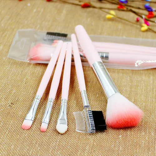 Vista 3 de shlutesoy Paletas de maquillaje 5 unids corrector profesional cara ojo maquillaje cepillo conjunto herramientas cosméticas