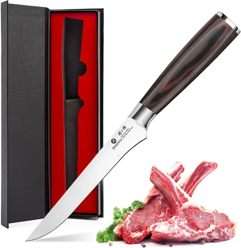 Vista 12 de imarku Juego de 15 cuchillos con afilador integrado, juego de cuchillos de cocina de acero inoxidable japonés de alto carbono, apto