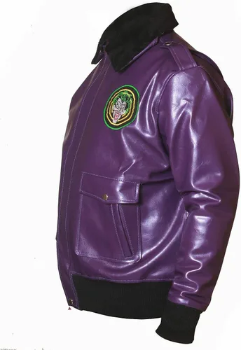Vista 4 de Anuncios - Chaqueta de piel sintética para disfraz de Hello Joker, color morado