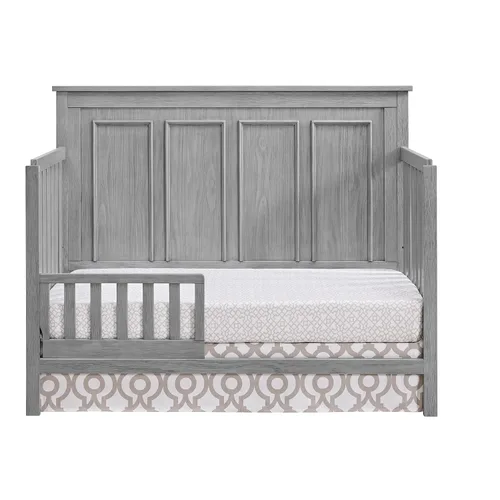 Vista 2 de Oxford Baby Bennett - Kit de conversión de riel de protección de cuna a cama infantil, gris rústico, certificado Green Guard Gold