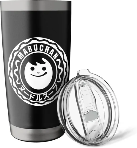 Vista 5 de Maruchan Happy Face - Vaso aislado de acero inoxidable con logotipo clásico