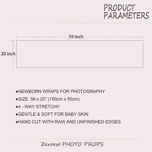 Vista 2 de Zeroest Fotografía de recién nacido envoltura elástica para niño y niña, accesorios de fotografía, manta elástica para bebé (azul)