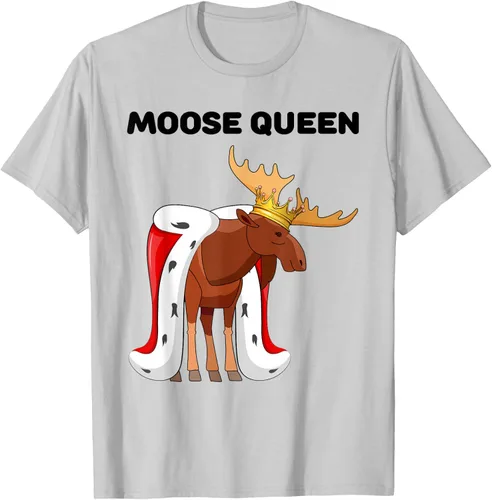 Vista 18 de Moose Queen Camiseta para niñas amantes de los alces Camiseta de alce para mujer, Blanco