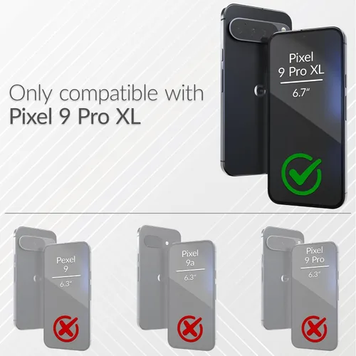 Vista 2 de Defender Series - Funda para Google Pixel 9 Pro XL, resistente y duradera, grado militar, a prueba de golpes, con protección de puerto, incluye