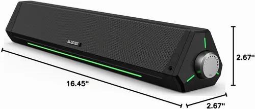 Vista 9 de BLUEDEE Altavoces de computadora para PC de escritorio, barra de sonido de computadora, altavoces estéreo HiFi para computadora de escritorio