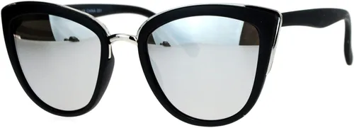 Vista 2 de SA106 Gafas de sol de gran tamaño con espejo espejo para mujer