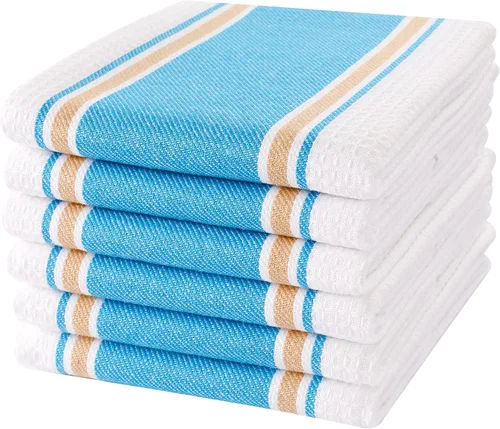 Vista 12 de Goroly Home - Paquete de 6 trapos de cocina vintage, rústicos, de 100% algodón, altamente absorbentes, de secado rápido, de grado profesional