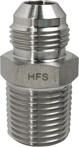 Vista 4 de Adaptador HFS NPT macho a JIC macho, 1/2 pulgada a 1/2 pulgada, 304 SS, 1