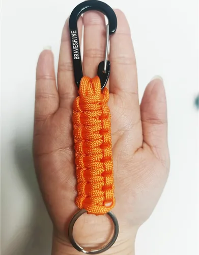 Vista 3 de BRAVESHINE Llavero de paracaídas con clip para mosquetón, anillo en D, gancho para cochecito para botella de agua, llaves, mochilas, hombres, mujeres