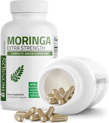 Vista 4 de Bronson Moringa Extra Strength Cápsulas Moringa Oleifera en polvo, 120