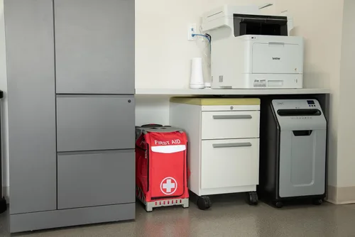 Vista 3 de Essentials Pro100 Easy-ROLL - Carrito modular de primeros auxilios [Carga tu propio]